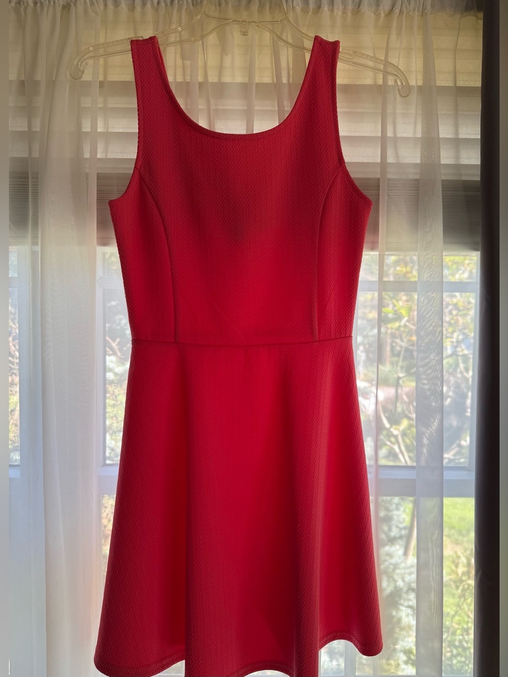 H&M Coral Sleeveless Fit & Flare Dress